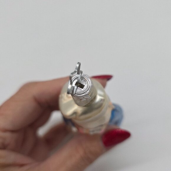 Inge Glas Chef German Glass Christmas Ornament Blue White 5" - Picture 6 of 6